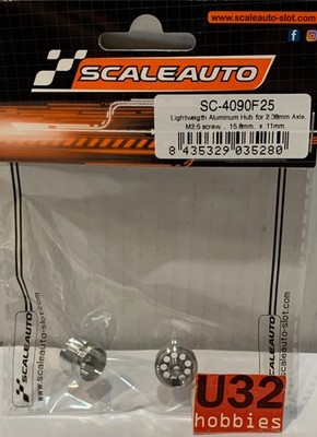 SCALEAUTO SC-4090F25 Lightweight ALU Wheel Tire 15.8x11mm 2.38mm Axle M2.5 Screw