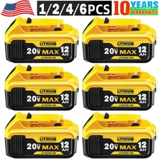Pack For DEWALT DCB205-2 20V 20Volt Max 8.0Ah Lithium Battery DCB206 DCB200 Tool