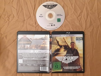Top Gun Maverick Blu Ray HD Scheibe + 4K-Cover + Hülle