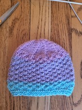 Knitted baby hat, size 0-6months, , for unisex