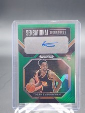TOSAN EVBUOMWAN 2023-24 PRIZM DRAFT PICKS SENSATIONAL SIGS GREEN ROOKIE Q5939