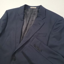 Armani Collezioni "G Line" Virgin Wool Blazer Size EU 52R Navy Blue Italy