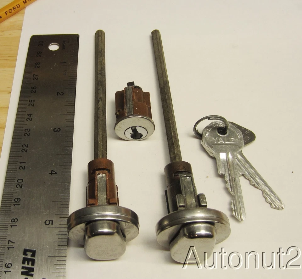 Juego de cerraduras Dodge Plymouth Chrysler 1949 1950 1951 1953 1954 1955 puertas encendidas Foto 3 de 4