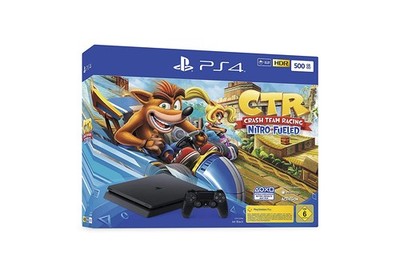 PS4 Konsole Slim 500GB #Crash Team Racing NitroFueled Bundle mit OVP Top Zustand