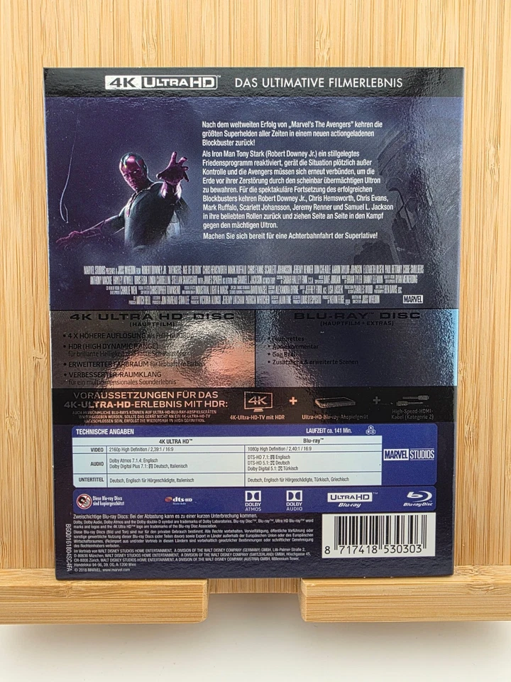 Marvel Avengers Age of Ultron 4K Ultra-HD + Blu-ray - Bild 2 von 4
