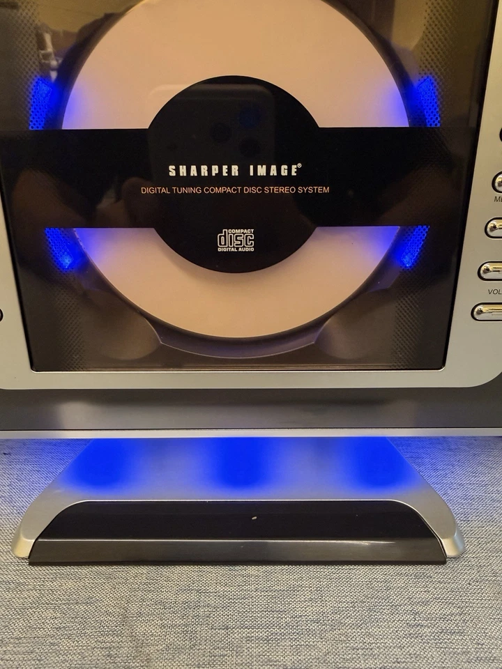 Sharper Image BlueNight CD DIGITAL TUNING COMPACT DISC STEREO SYSTEM.  - Image 3 of 4