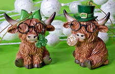 HIGHLAND COW Pair for St Patricks Day 3" Ornament 2026 by Hobby Lobby