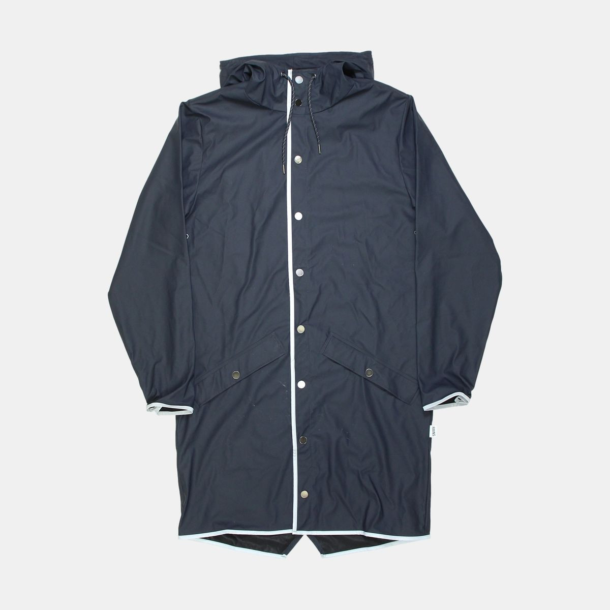 Rains Long Reflective Jacket in Blue for Men Size XS Polyurethane Coat