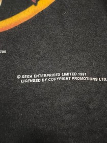 Vintage Sonic the Hedgehog 1991 Big Print Sega Video Game 90s Rare Shirt