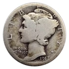 1917-D Mercury Dime AG About Good 90% Silver