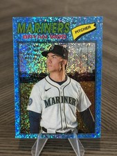 2026 Topps Heritage Bryan Woo #99 Light Blue Sparkle Parallel Seattle Mariners