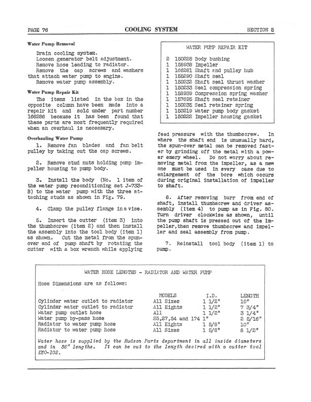 1942-1946 1947 Hudson Shop Manual 6 and 8 Car and Pickup Repair Service Book - Image 2 of 4