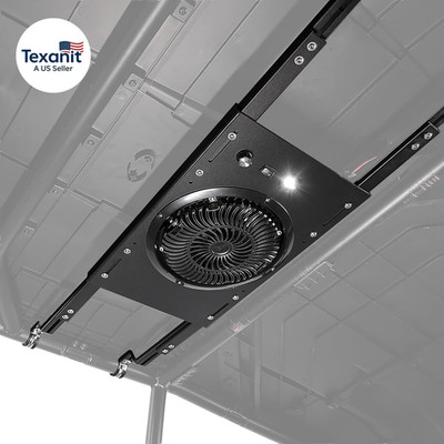 UTV Fan, 8'' Large Cab Cooling Fan with Variable Speed Dial, 12V Overhead Engine