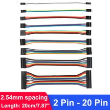 2P-20P Dupont Cables FEMALE TO FEMALE Jumper GPIO Wire Ribbon Breadboard