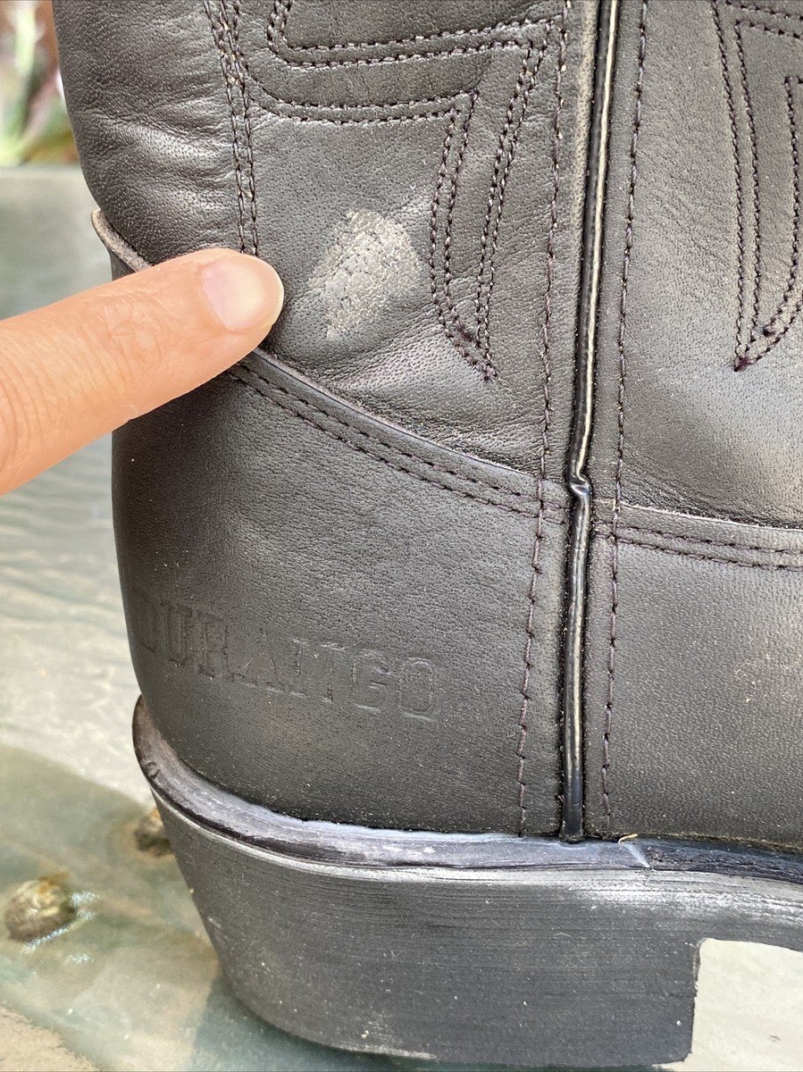 DURANGO FR200 SAFETY TOE BLACK 12” COWBOY WORK BOOTS MEN display picture 1