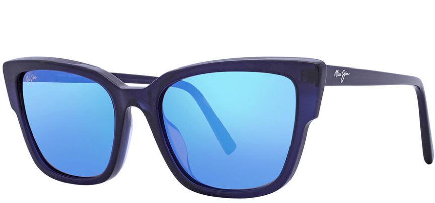 New Maui Jim Kou Cat Eye Navy Blue Polarized Blue Hawaii Lens Sunglasses B884-03 NEW Maui Jim Kou Cat Eye Navy Blue Polarized Blue Hawaii  main image 4