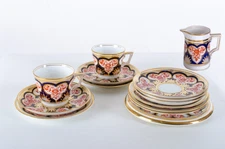 Wileman & Co Pre Foley Imari Cups, Saucers, Plates