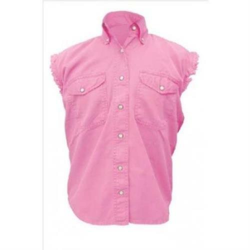Ladies Pink Cotton Sleeveless Shirt eBay