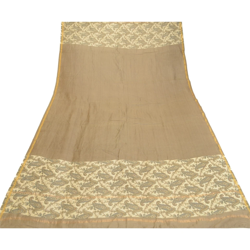 Bufandas florales estampadas con hiyab de seda mezcla estola larga Dupatta de colección sánskriti Foto 4 de 4