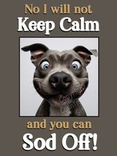 Staffy Grey Staffordshire Bull Terrier Dog Funny Fridge Magnet Keep Calm Gift