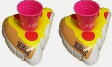 NEW Victoria's Secret PINK Pizza Pool Float Drink Holder Pink 16 oz Drink Cup