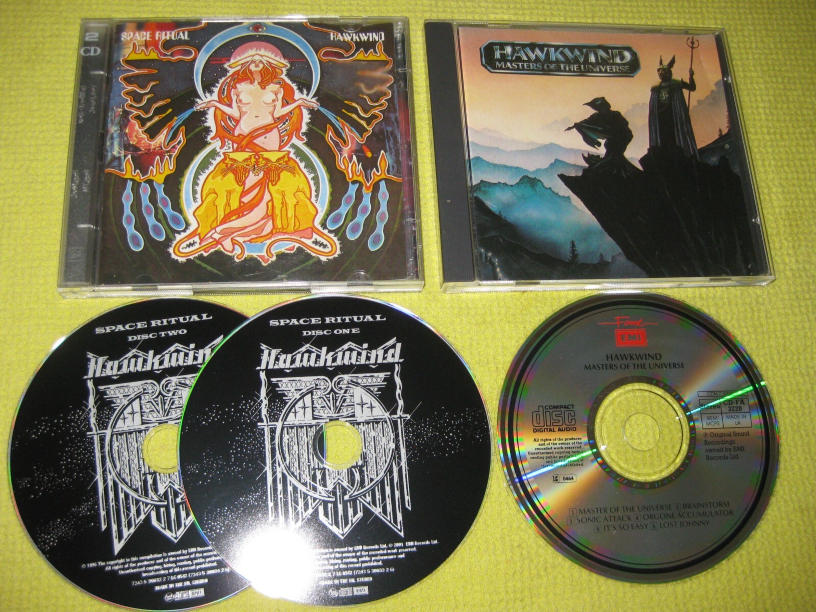 Hawkwind Space Ritual (Live ) & Masters Of The Universe 2 Albums 3 CDs ...