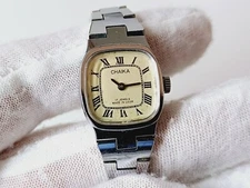 Retro Vintage CHAIKA USSR Hand-Winding Mechanical Ladies Watch Uhr-Reloj-Montre