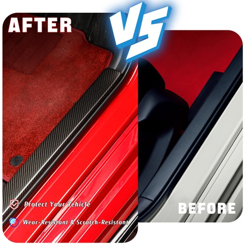 2pcs For Honda 11th Civic Type R FL5 Front Car Door Sill Trim Real Carbon Fiber - Picture 6 of 7