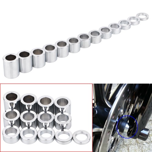 Chrome Wheel Axle Spacers ID 1" OD 1 1/2" For Harley Dyna Softail Road King FLHR - Picture 1 of 10