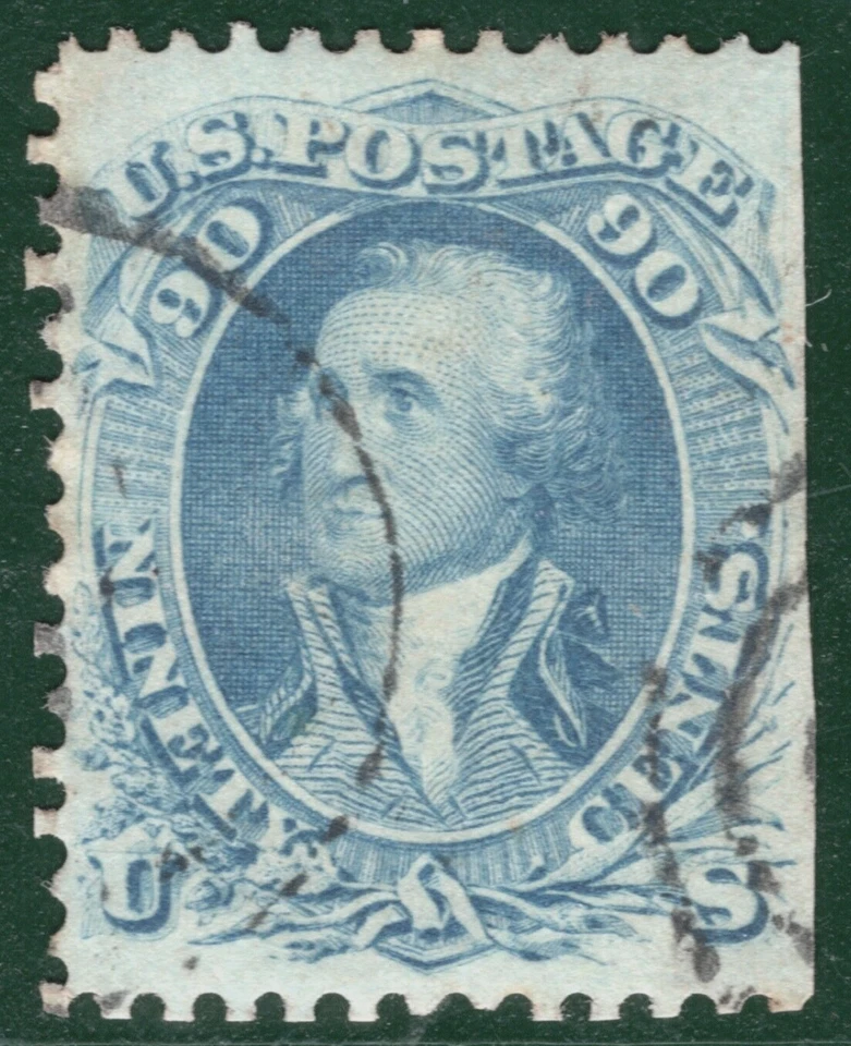 USA Classic Stamp Scott.72a 90c Pale Blue (1862) WASHINGTON Used Cat $650 YOG16 - Image 4 of 4
