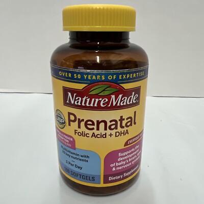 Nature Made Prenatal Multi Vitamin + DHA, 200 mg DHA, 150 Softgels June 2025