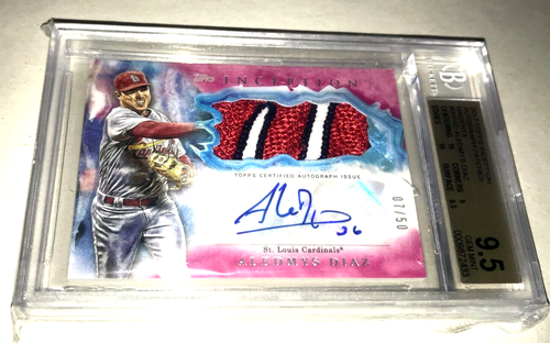 2017 Aledmys Diaz Tops Inception Autograph & Patch Rookie Card BGS 9.5 GEM MINT