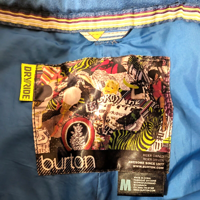 Burton Womens Snowboard Pants, Sz M Dryride Lucky Yellow, Vented