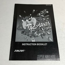 Taz Mania Instruction Booklet ONLY  SNES, Super Nintendo Manual