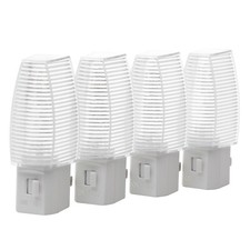 DEWENWILS 4Pack Plug in LED Night Light with Switch Manual On/Off Bathroom Light