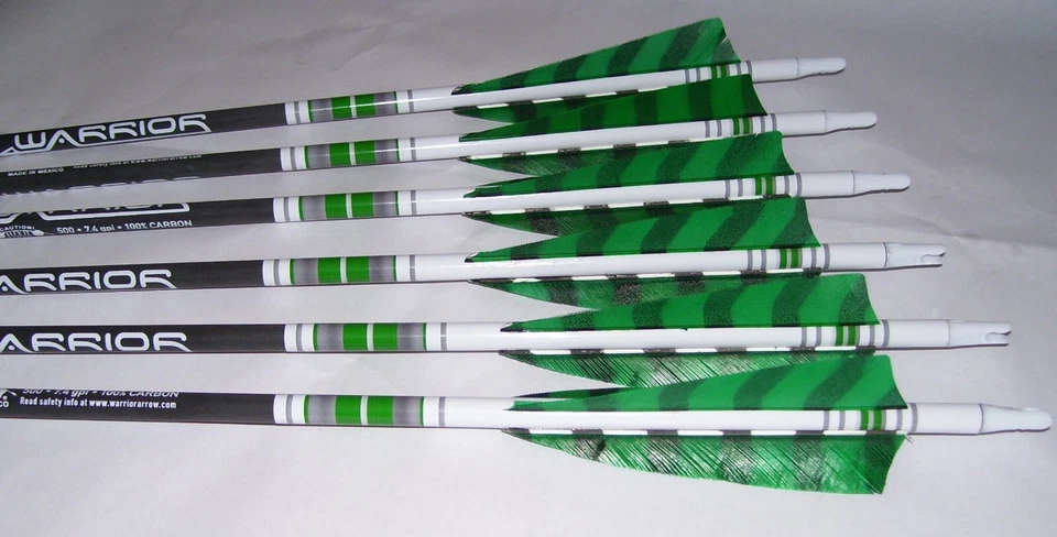 Стрелы воинов с золотым наконечником для традиционной стрельбы из лука (все перья с перемычкой) - Изображение 4 из 4