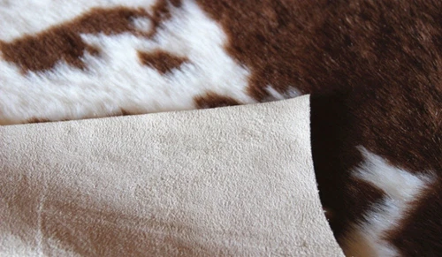 5.6'X7.2' Cowhide Area Rug Large Tricolor Cowskin Cow Hide Leather Faux Carpet  - Picture 5 of 10