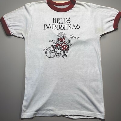 Vintage 80s NESR New England Street Riders Hells Babushkas Shirt Size Medium