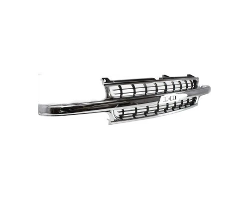 Grille For 99-2002 Chevrolet Silverado 1500 2000-2006 Tahoe Chrome Plastic Foto 2 de 4