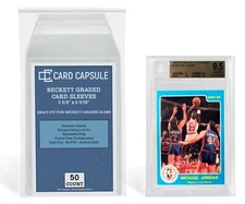 50 Count Graded Card Sleeves Exact Fit for BGS Slabs Resealable Sleeves Bags.