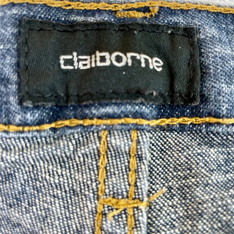 Pantalones de mezclilla Claiborne para hombre talla 40 x 30 azul calce recto estilo MERU2550 Foto 3 de 4