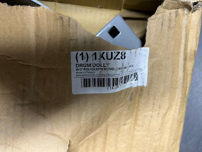 1XUZ8  Genuine  GRAINGER  Welded Steel / Drum Dolly, 1000 lb., 30 gal.