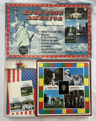 1971 Know Your America Game by Cadaco Never Played FREE SHIPPING