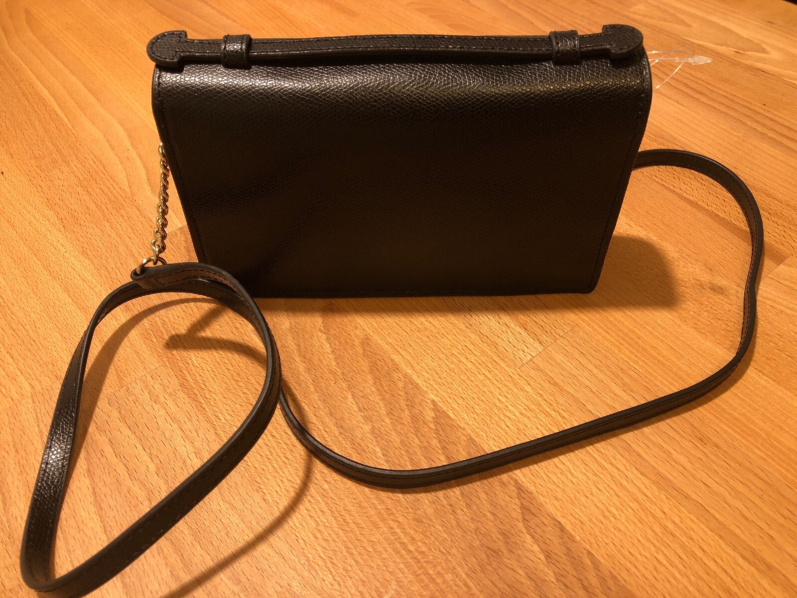 FURLA INCANTO BLACK SAFFIANO LEATHER CROSSBODY EVENING HANDBAG!New
