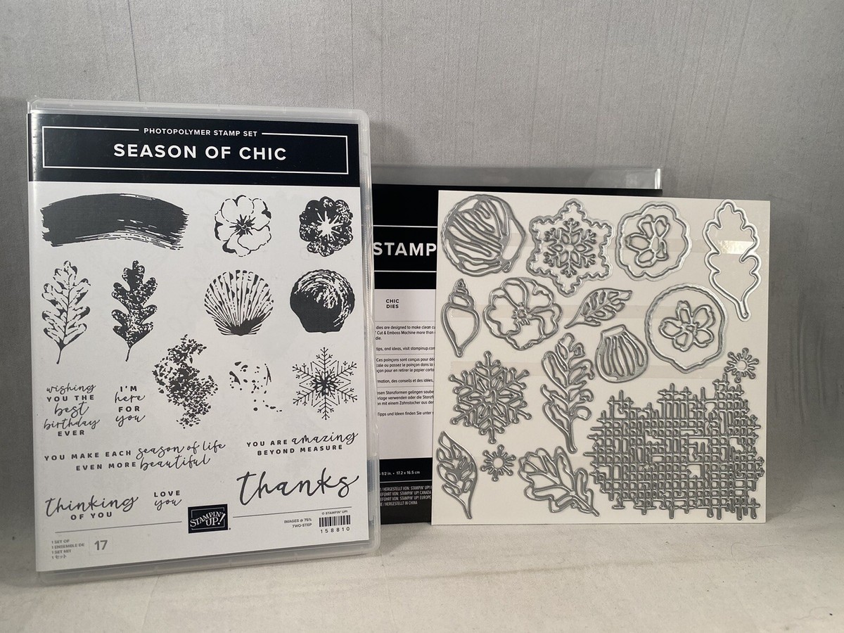 Stampin’Up エンボスフォルダー　24枚セット SEASON OF CHIC Stamp Set CHIC Dies Stampin Up Shells Snowflake
