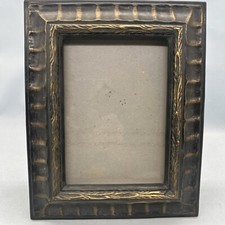 Vintage Bronze And Gold Ornate Faux Metal Picture 8 X 10 Frame 4.5 X 6.5 Glass
