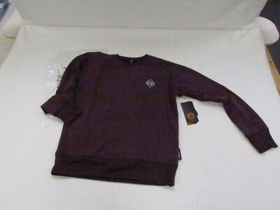 VOLCOM H4652200 WOMEN'S POLARTEC CREW FLEECE SWEATSHIRT SIZE SMALL MAROON