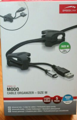 SPEEDLINK Cable Organizer Cable Manager Cable Holder MODO size M SP160102BK