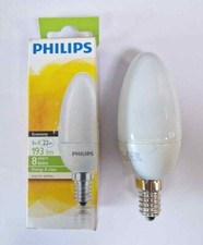 1x 5W 22W Philips CFL Candle SES E14 Small Edison Screw Warm 2700K Light Bulb