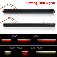 2x  Side Marker Clearance Light Strip DRL Daytime Running White Turn Signal 24CM